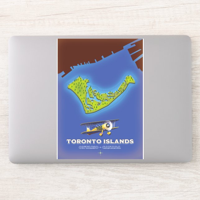 Adesivo Ilhas Toronto, Ontário, mapa do Canadá (Computador)