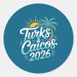 Adesivo Ilhas Turcas e Caicos Lembranças 2026