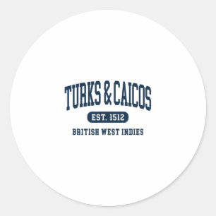 Adesivo Ilhas Turcas e Caicos Retro Preppy Souv Throwck