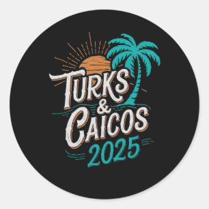 Adesivo Ilhas Turks Caicos 2025, Souvenirs de Vacation - U