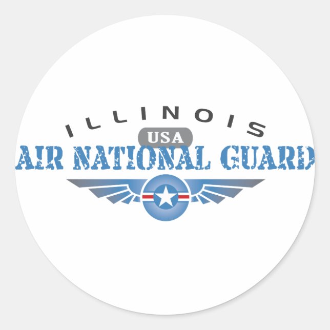 Adesivo Illinois Air National Guarda - EUA (Frente)