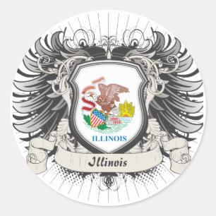 Adesivo Illinois Crest