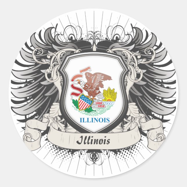 Adesivo Illinois Crest (Frente)