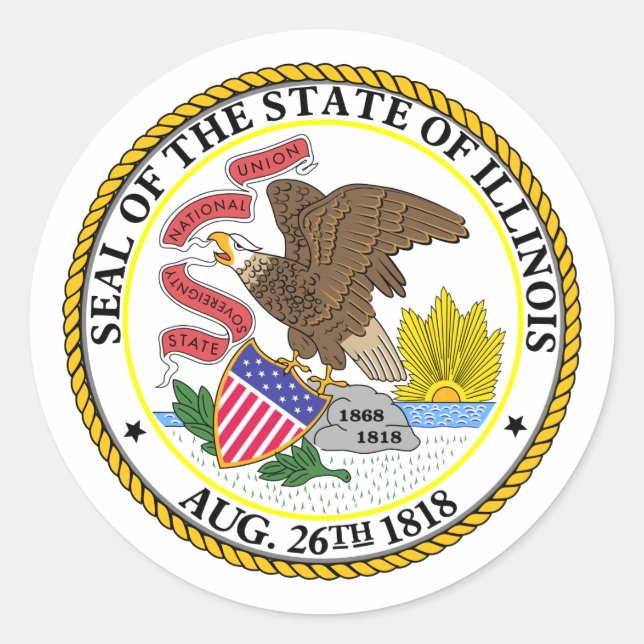 Adesivo Illinois, EUA (Frente)