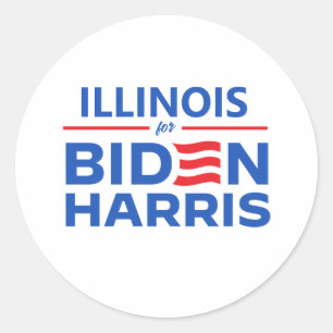 Adesivo Illinois para Biden Harris