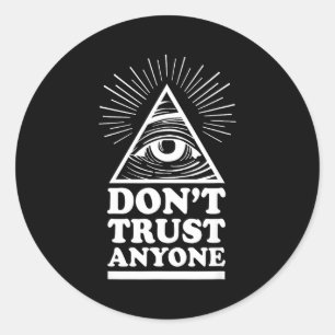 Adesivo Illuminati Não Confie Em Ninguém Olho Da Providênc