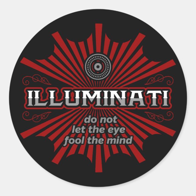Adesivo Illuminati não deixe os olhos enganarem a mente (Frente)