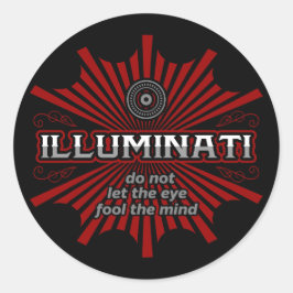Adesivo Illuminati não deixe os olhos enganarem a mente