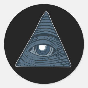 Adesivo Illuminati Todos Vendo Símbolo da Pirâmide Ocula