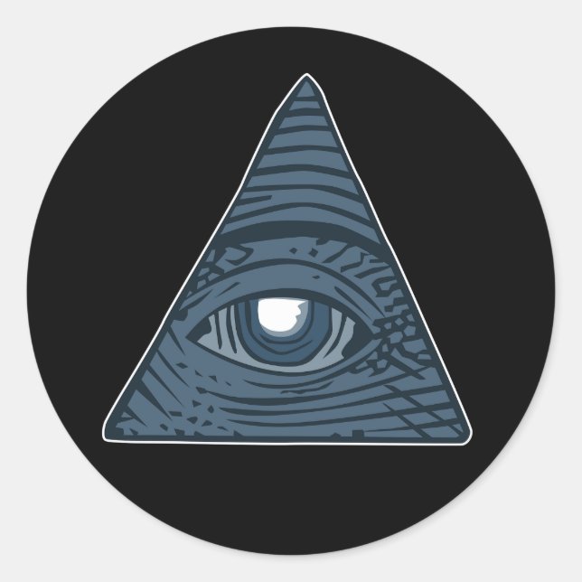 Adesivo Illuminati Todos Vendo Símbolo Da Pirâmide Ocular (Frente)