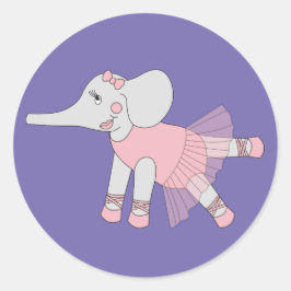Adesivo Illusima Ballerina Elefante Roxo
