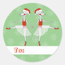 Adesivo Illusima Ballerina Mice Flocos de Natal Verde