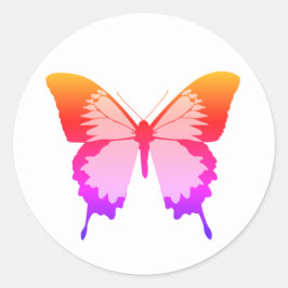 Adesivo illusima Borboleta Arco-íris Branca