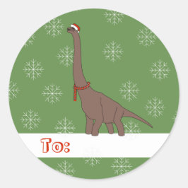Adesivo illusima Dinossauro de Pescoço Longo Flocos de Nev