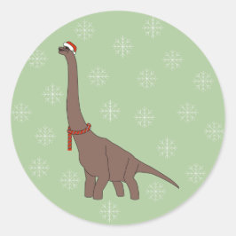 Adesivo illusima Dinossauro de Pescoço Longo Marrom Natal
