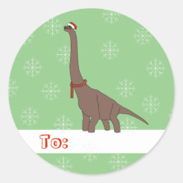 Adesivo illusima Dinossauro de Pescoço Longo Marrom Natal