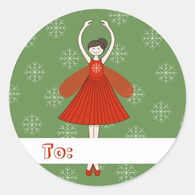 Adesivo illusima Fada Bailarina Natal Flocos de Neve (Frente)