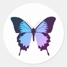 Adesivo illusima Gradiente de Borboleta Azul Roxo Branco