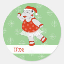 illusima Hipopótamo de Ballet Natal Flocos de Neve