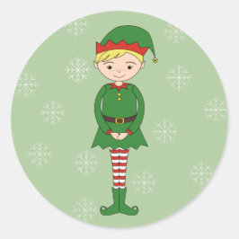 Adesivo illusima Menino Duende de Natal Flocos de Neve Ver