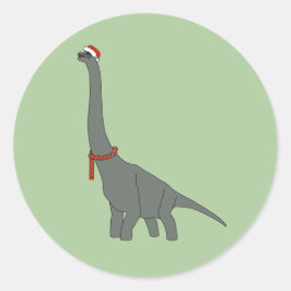 Adesivo illusima Natal Cinza Dinossauro de Pescoço Longo C
