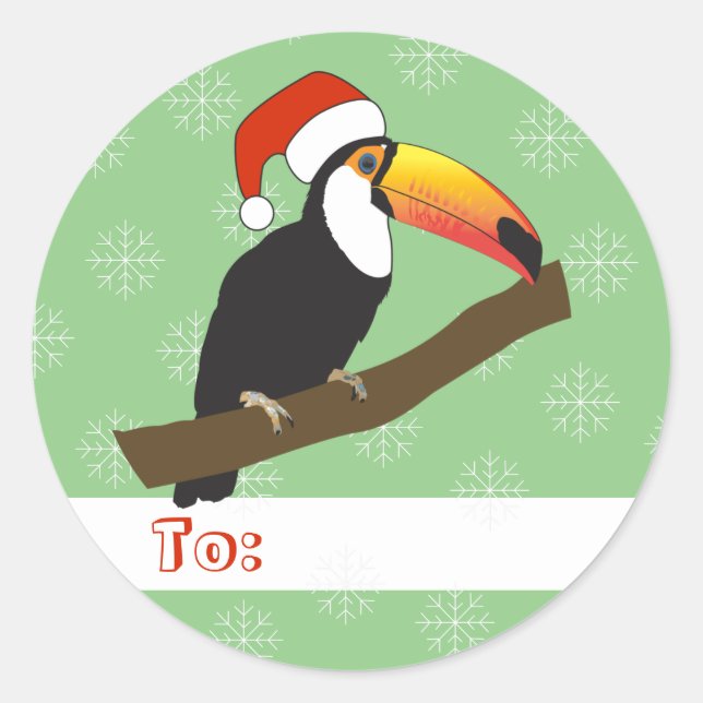 Adesivo Illusima Toucan Flocos de Natal Leve Verde (Frente)
