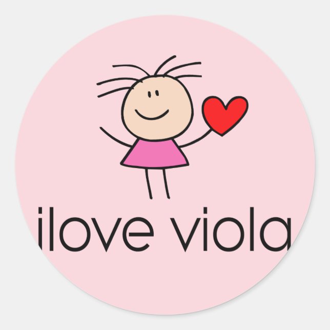 Adesivo iLove Viola Lover Gift (Frente)