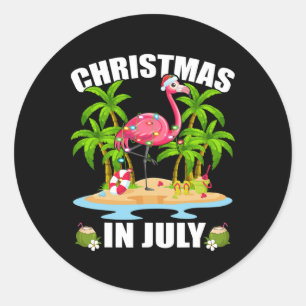 Adesivo Iluminação de palmeira de verão Flamingo Natal Em
