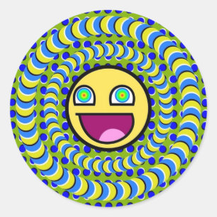 Adesivo Ilusão óptica de giro dos anéis