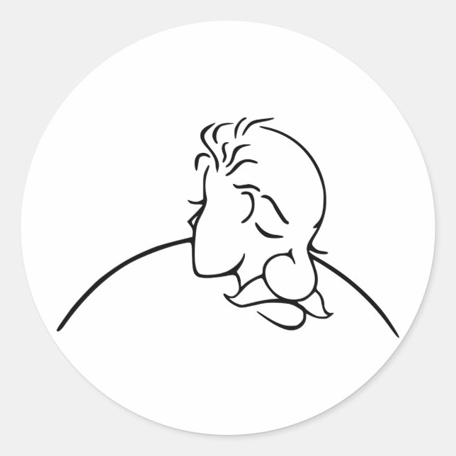 Adesivo Ilusão Óptica De Velho Ou Jovem (Frente)