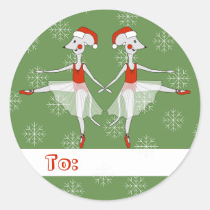 Adesivo Ilusima Ballerina Camundongos de Natal Classe
