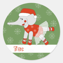 Adesivo ilusima Ballerina Elefante Flocos de Neve de Natal