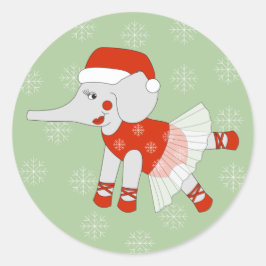 Adesivo ilusima Ballerina Elefante Flocos de Neve de Natal