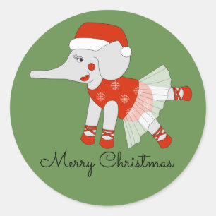 Adesivo ilusima Ballerina Feliz Elefante de Natal