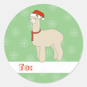 Adesivo ilusima Llama Flocos de Natal Verde