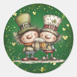 Adesivo Ilustração Alegre da Festa do Dia de São Patrício