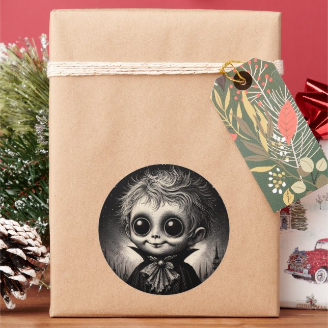 Adesivo Ilustração Antiquada de Horror Spooky Monstro Boni (Feriado)