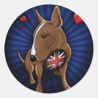 Ilustração brilhante em inglês Bull Terrier