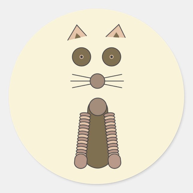 Adesivo Ilustração CAT Tabby (Frente)