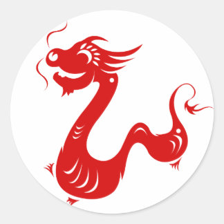 ADESIVO ILUSTRAÇÃO CHINESA DO DRAGÃO PAPERCUT DO ZODÍACO