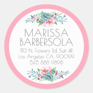 Adesivo Ilustração Colorida de Aquarelas Florais Bouquer