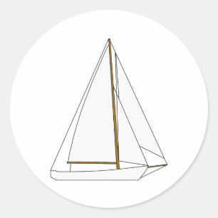 Adesivo Ilustração Cutter Sailboat