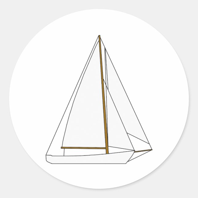 Adesivo Ilustração Cutter Sailboat (Frente)