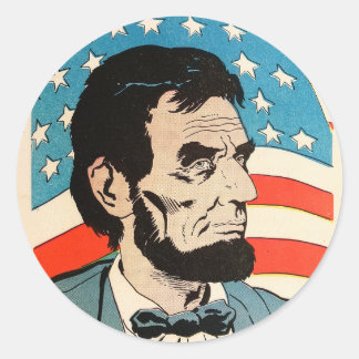 Adesivo Ilustração da bandeira vintage dos EUA Abraham Lin