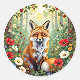 Adesivo Ilustração da Flor Silvestre da Raposa na Floresta