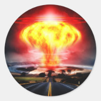 Ilustração da nuvem de cogumelos da explosão nucle