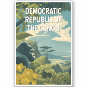 Adesivo Ilustração da República Democrática do Congo