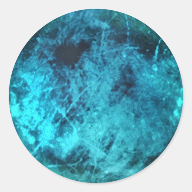 Adesivo Ilustração da superfície radioativa do sal da Euro (Frente)