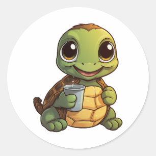 Adesivo Ilustração da tartaruga de desenho animado