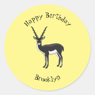 Adesivo Ilustração de antílope Blackbuck